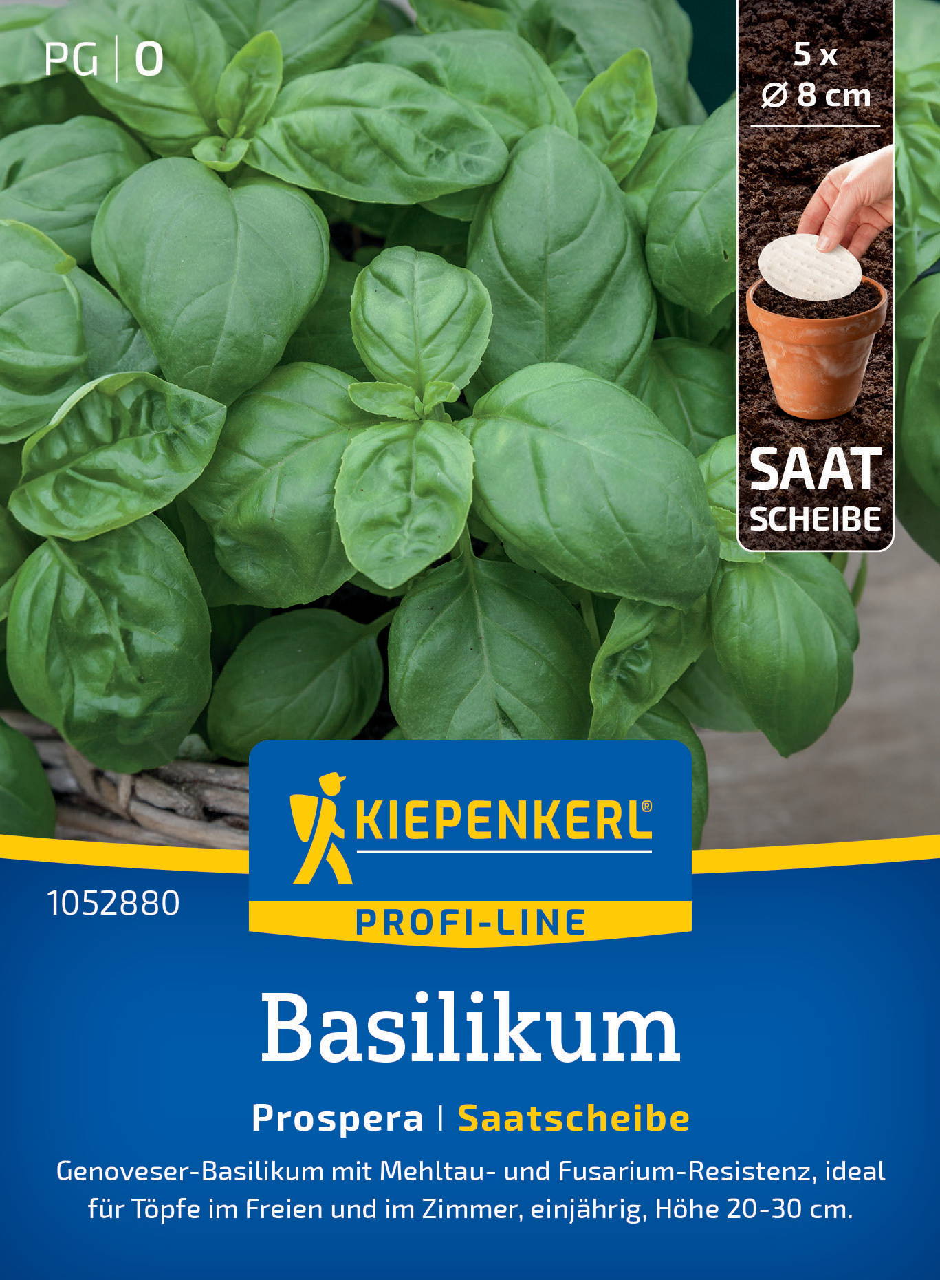 Basilikumsamen Prospera, F1, Saatscheibe 