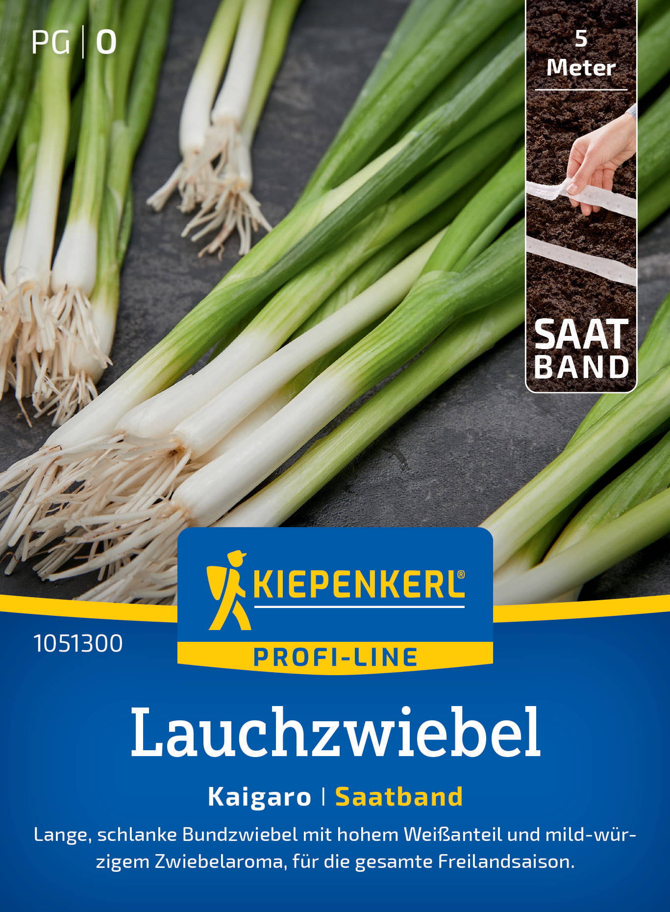 Lauchzwiebelsamen Kaigaro, Saatband
