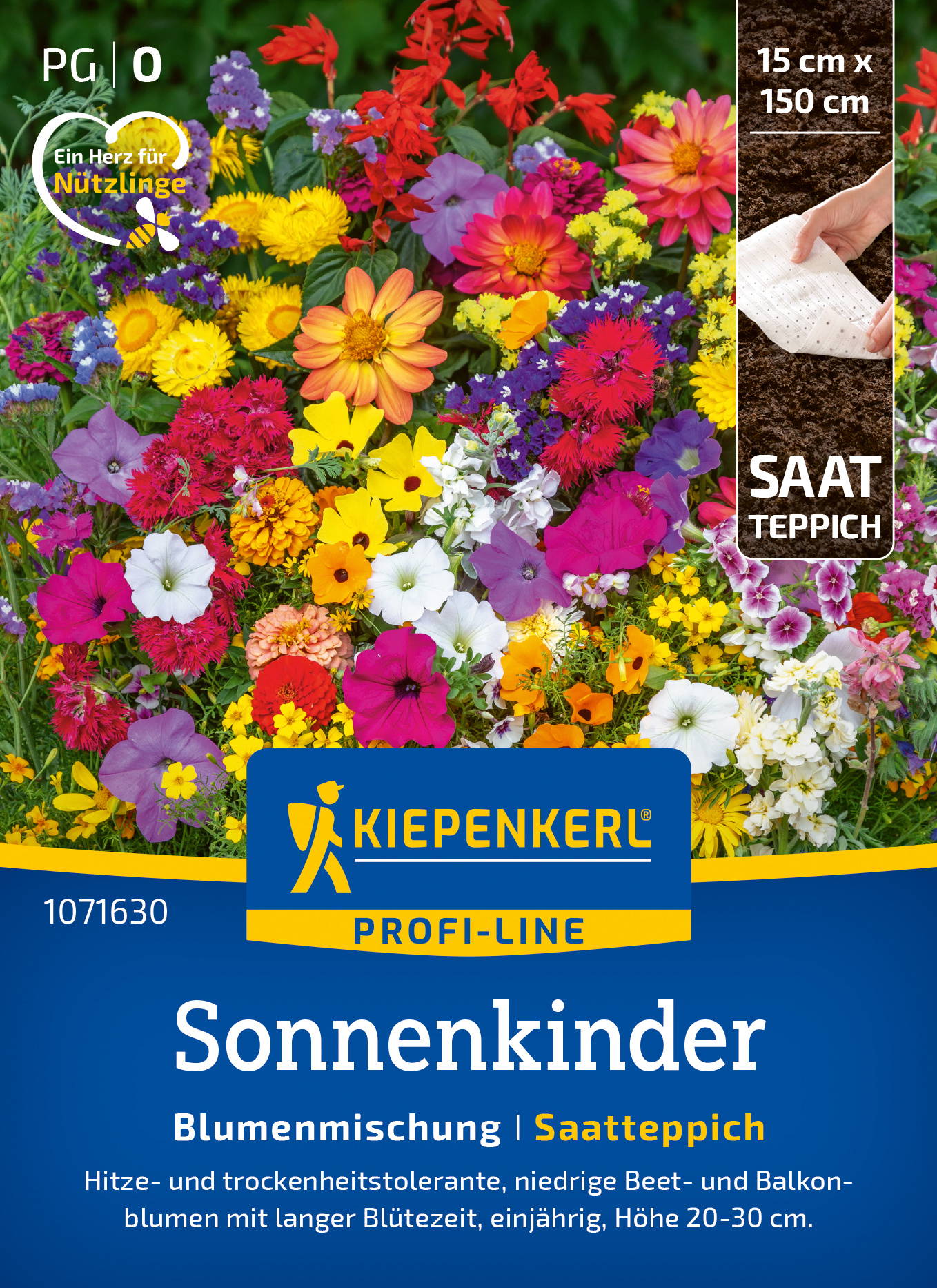 Blumensamen-Mischung Pflegeleichte Sonnenkinder, Saatteppich