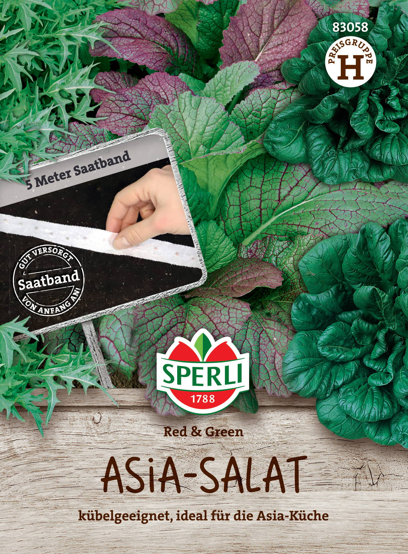 Salatsamen Red & Green Kombination, Saatband