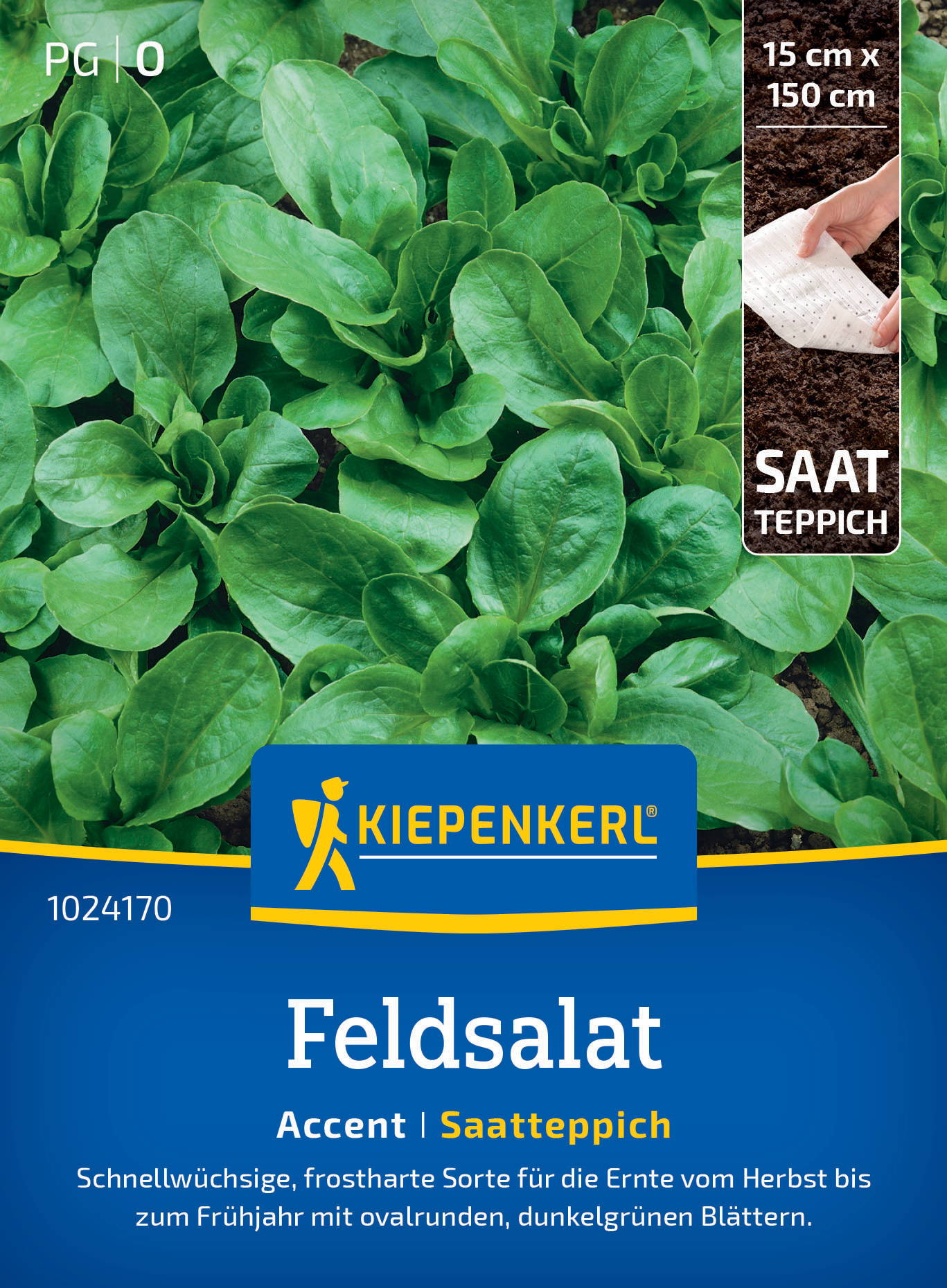 Feldsalatsamen Accent, Saatteppich