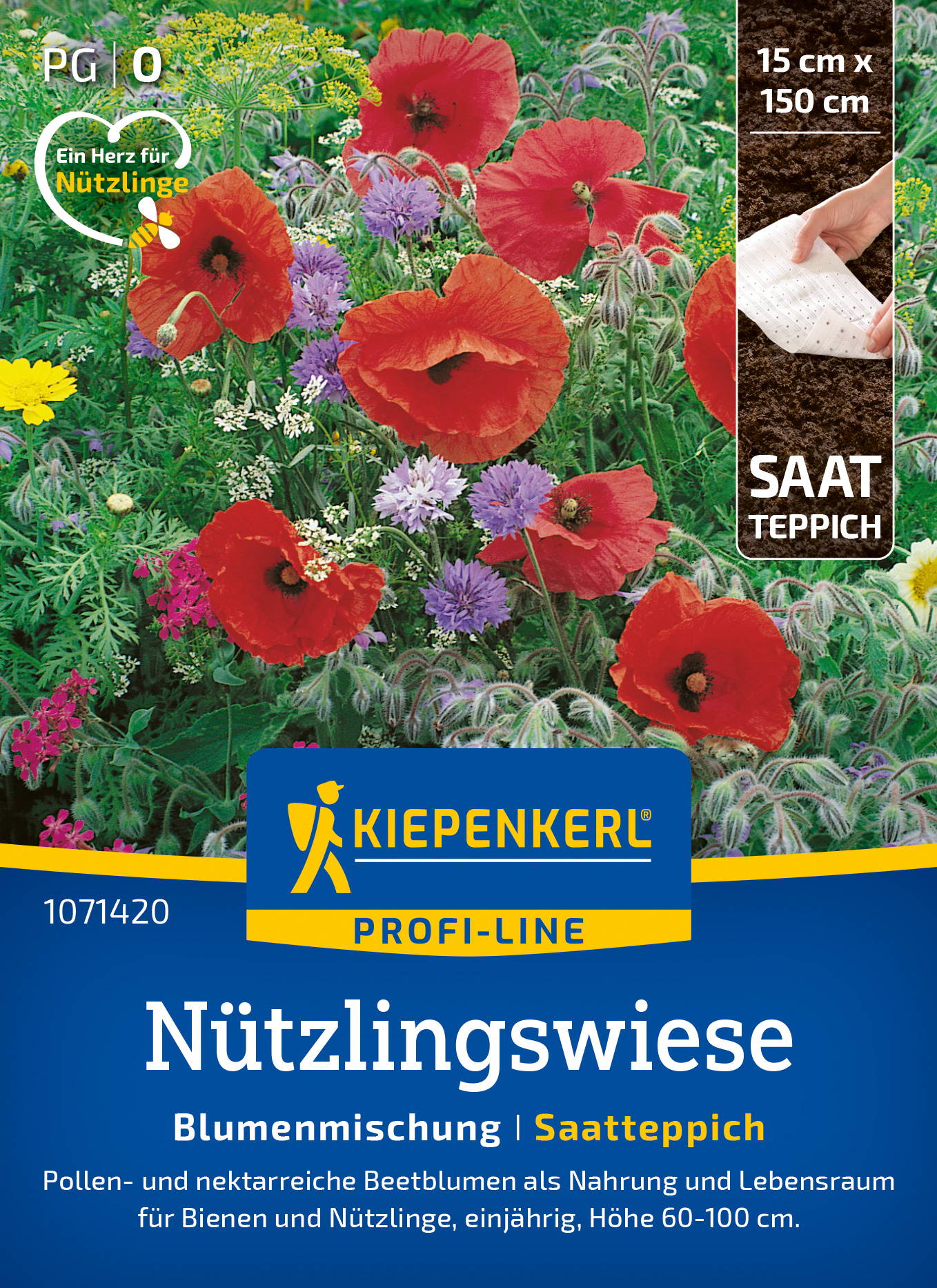 Blumensamen-Mischung Nützlingswiese, Saatteppich 