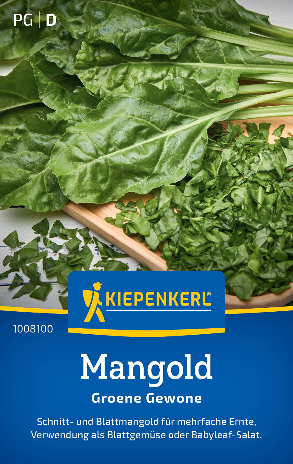 Bunte Mangoldblätter und zerkleinerte Blätter auf einem Schneidebrett.