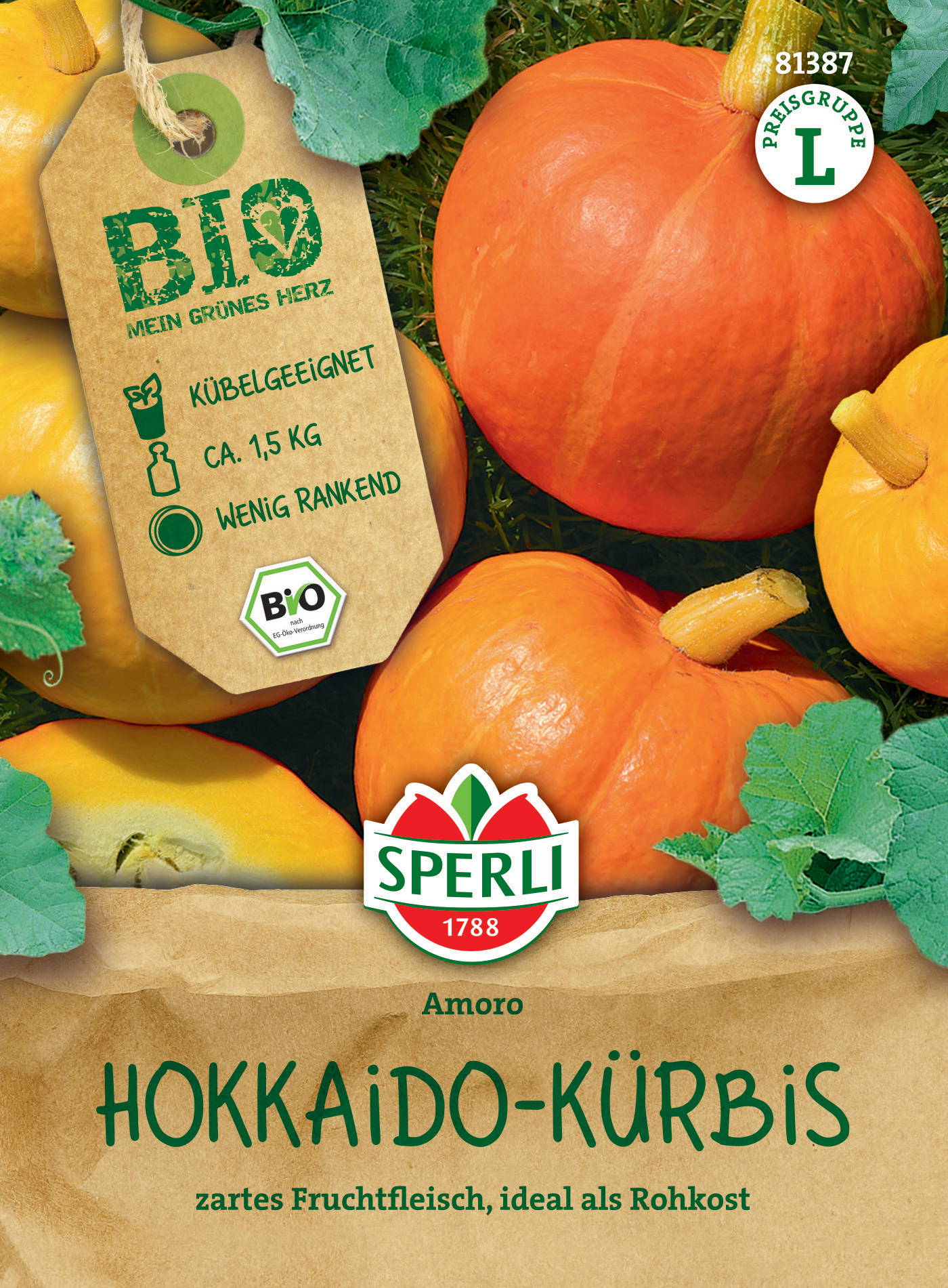 BIO Kürbissamen, Herzform, F1