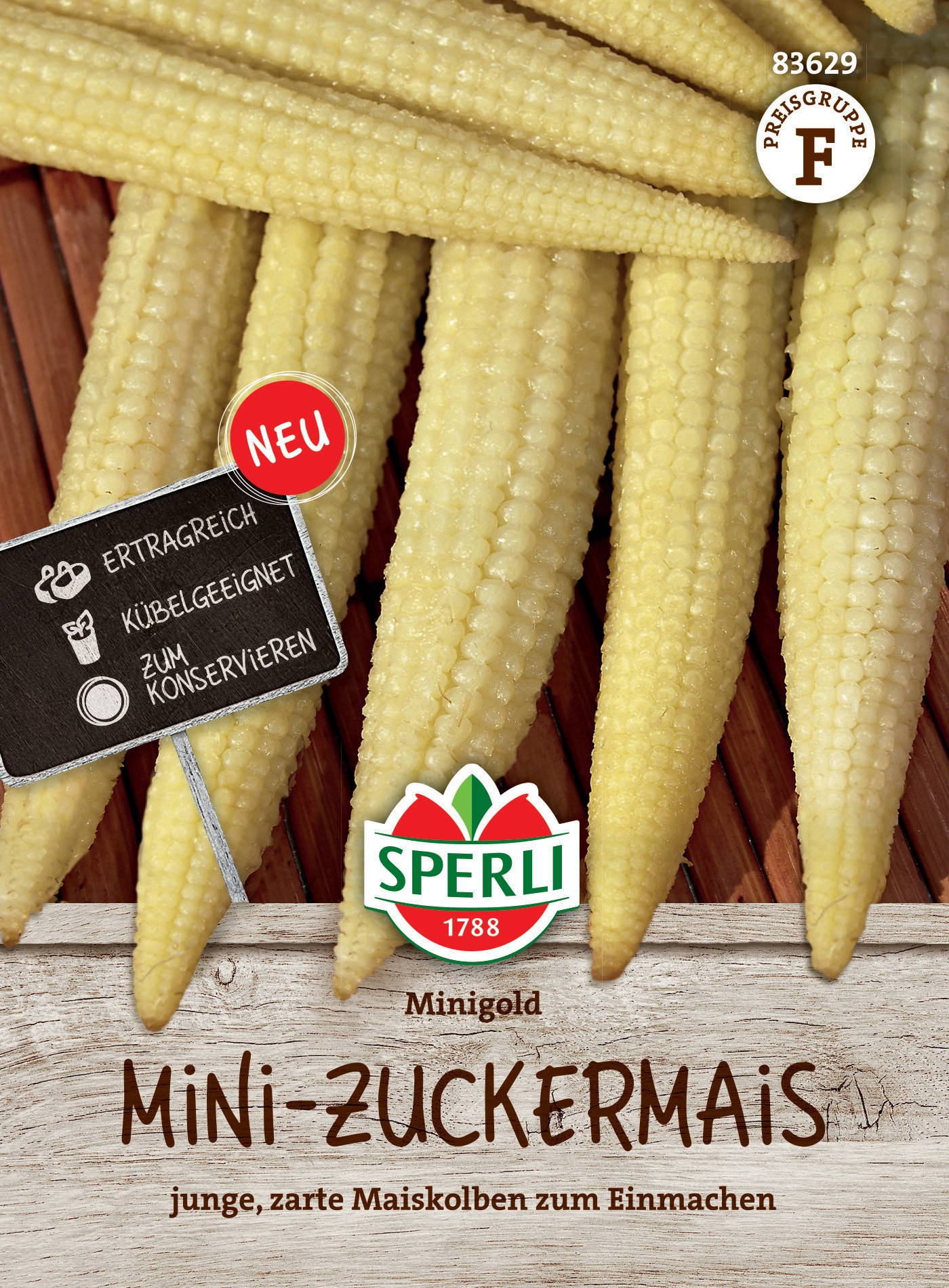 Mini-Zuckermais-Samen Minigold