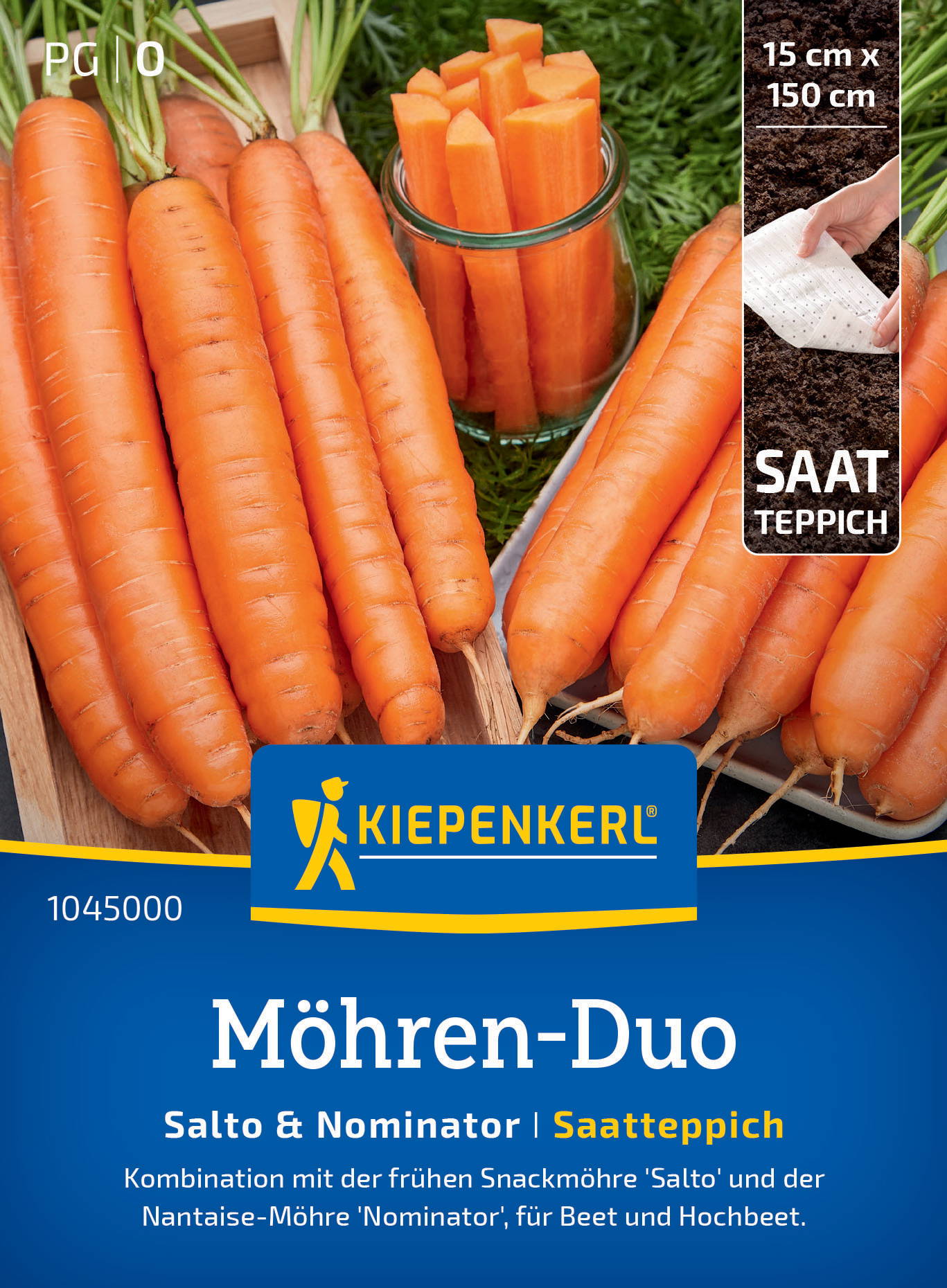 Möhrensamen-Duo Salto & Nominator, F1, Saatteppich