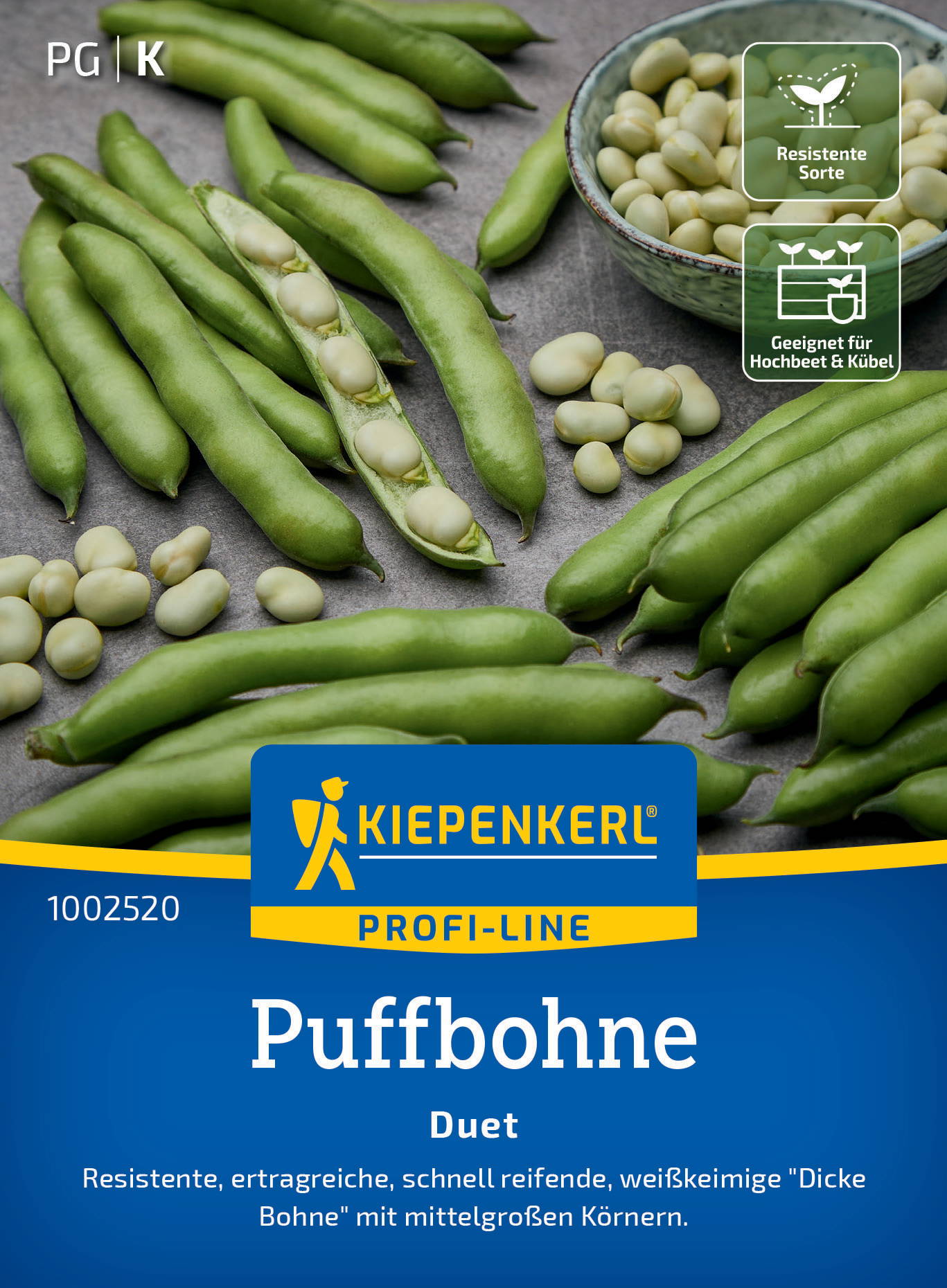 Grüne Puffbohnen, offene und geschlossene, in einer Schüssel und auf dem Tisch.