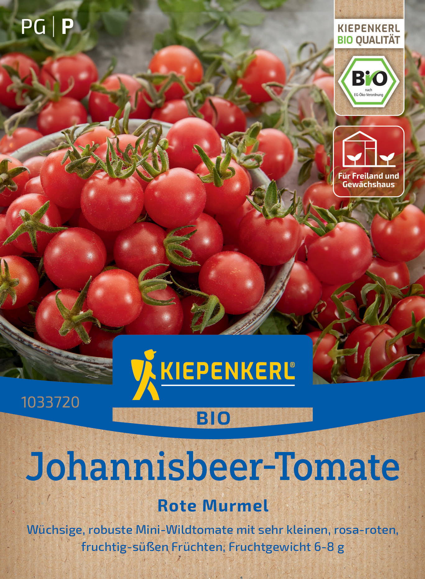 Kirschtomaten in einer Schüssel, grüner Stiel und Pflanzenreste sichtbar.