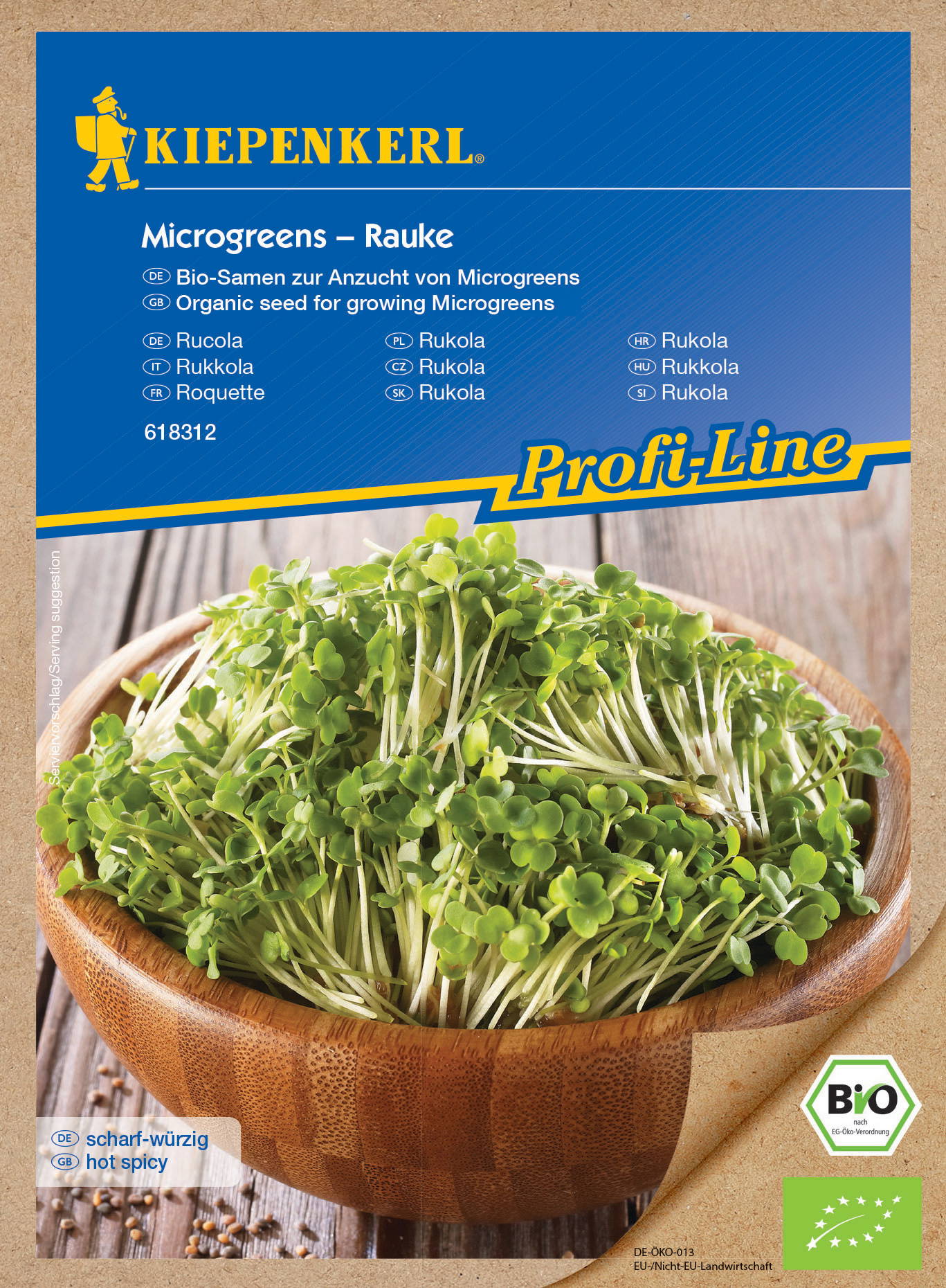 BIO Microgreen-Saat Rucolasamen