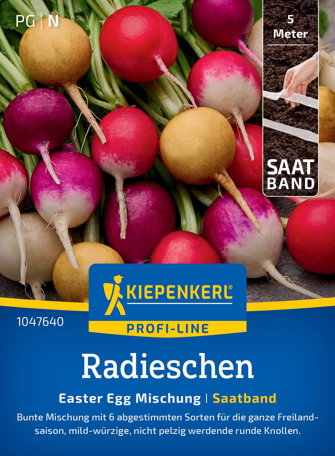 Radieschensamen Easter Egg Mischung, Saatband