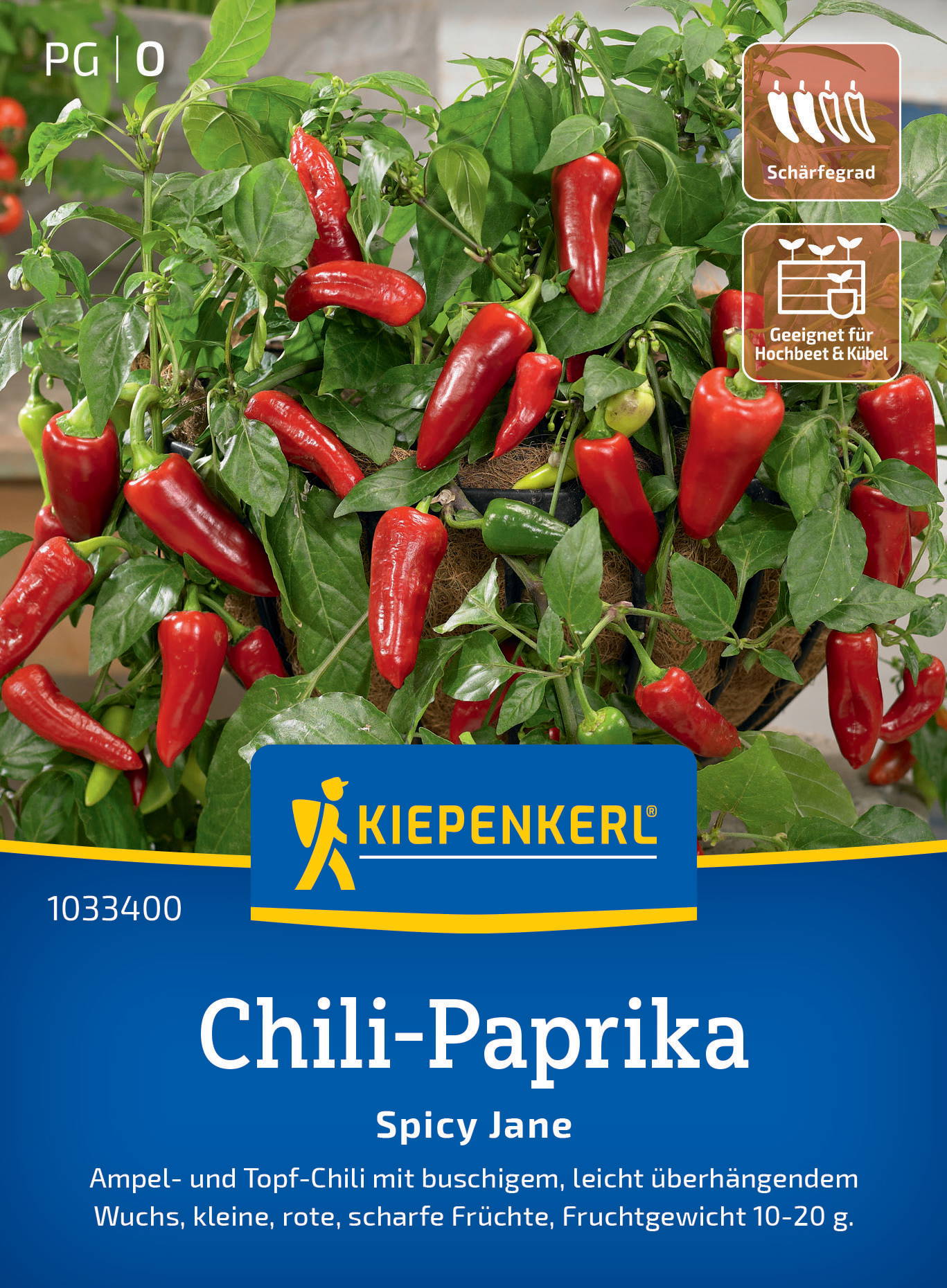 Chili-Paprikasamen Spicy Jane, F1 