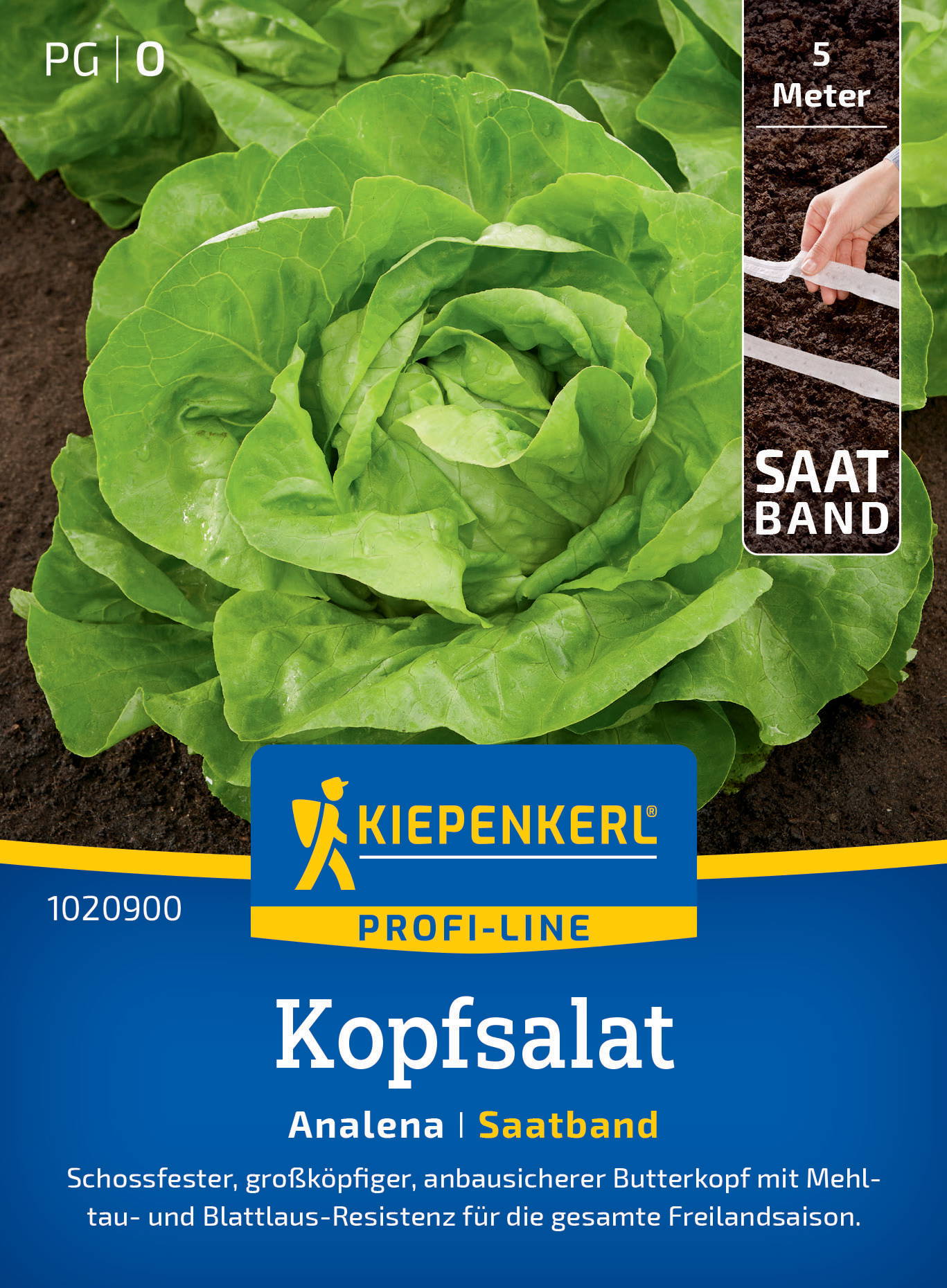 Kopfsalatsamen Analena, Saatband