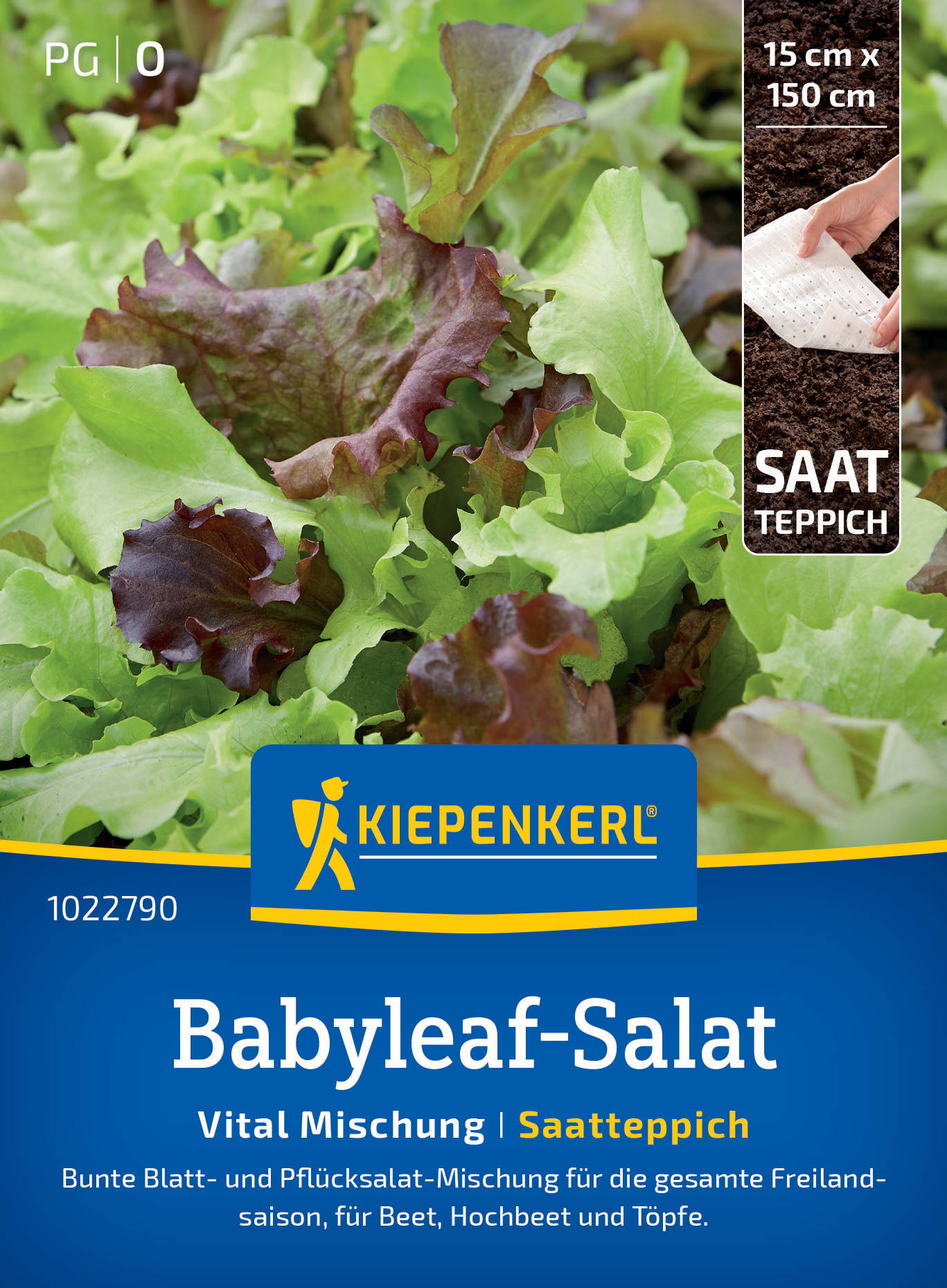 Babyleaf-Salatsamen Vital Mischung, Saatteppich