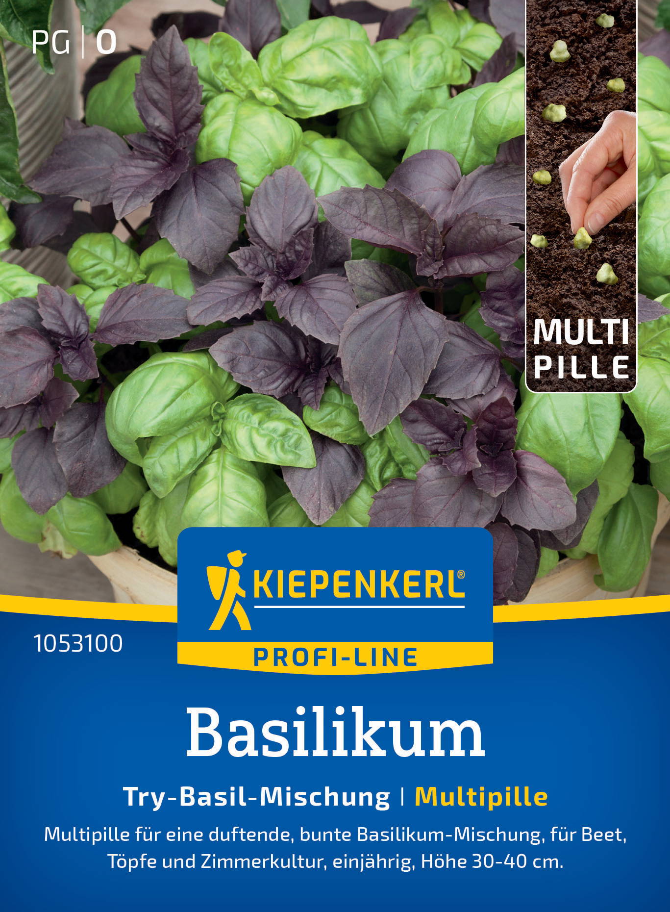 Basilikumsamen Try-Basil-Mischung, Multipille