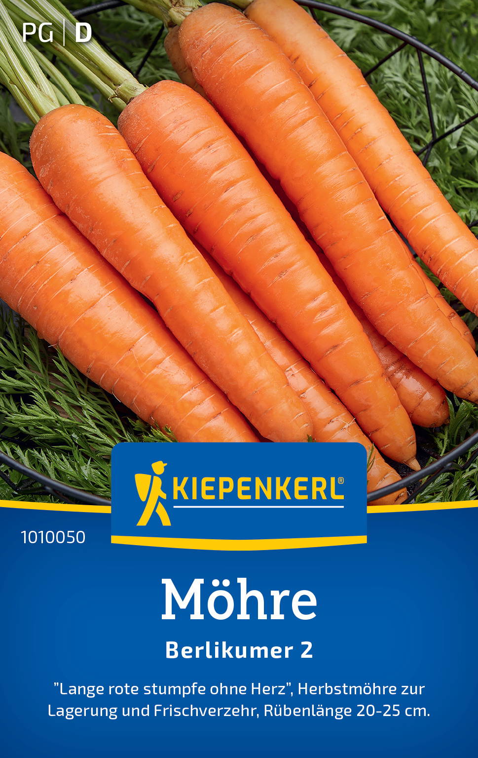 Bunte Karotten mit grünen Blättern in einem Korb.