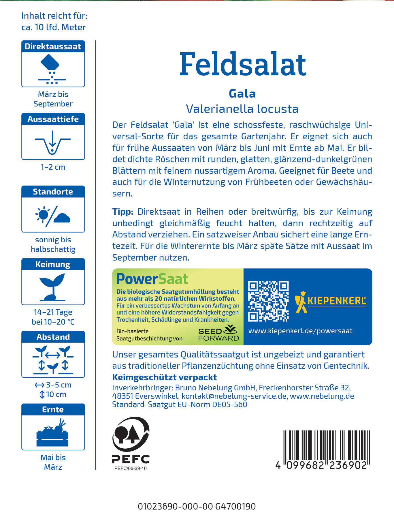 Bodenbild mit Text, QR-Code, Barcodes, Logos, Symbole, Referenzangaben, und Kontaktinformationen.