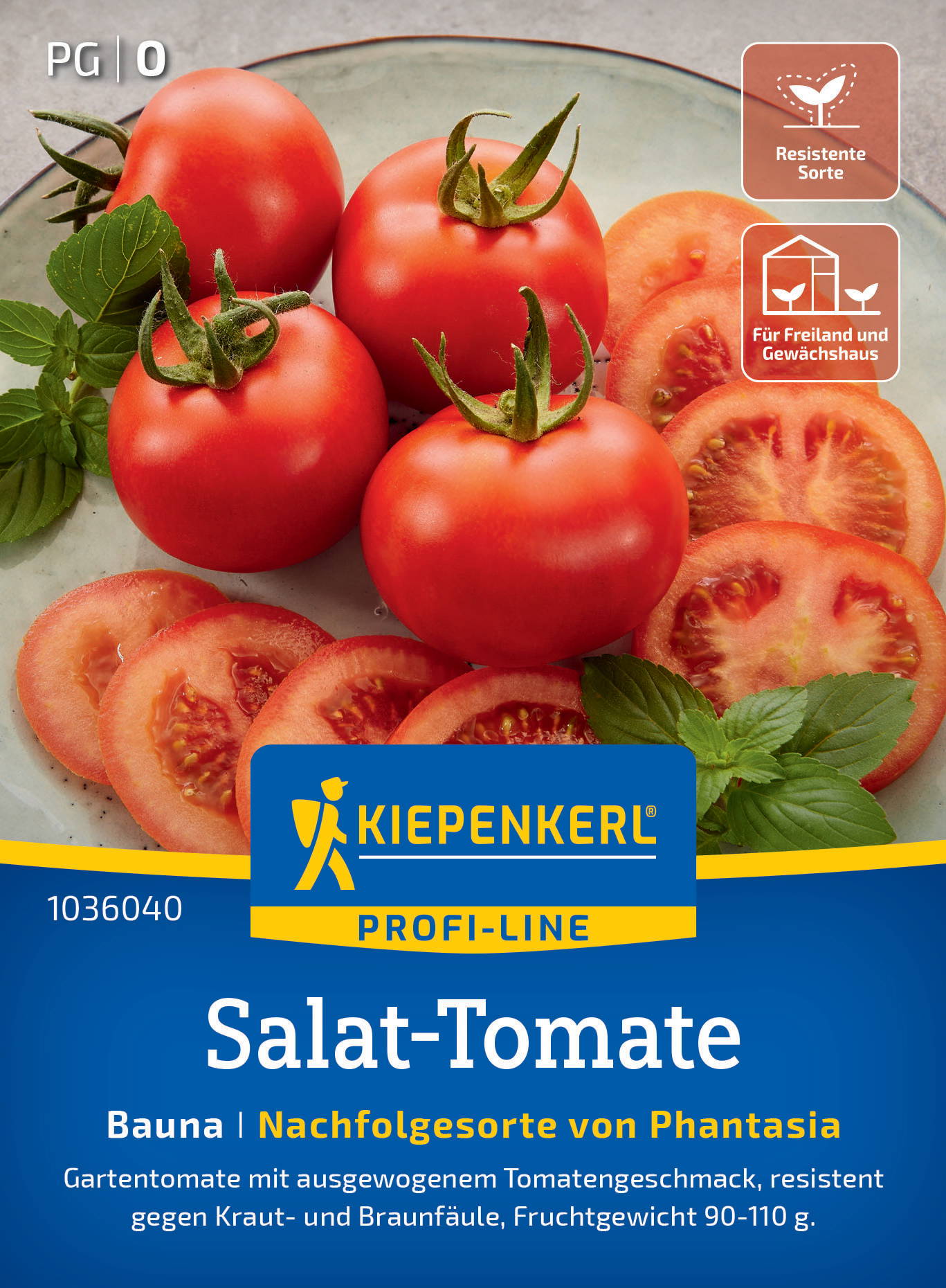 Rote Tomaten, einige in Scheiben, grüne Basilikumblätter auf einem weißen Teller.